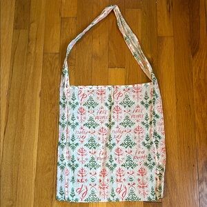 FREE PEOPLE REUSABLE TOTE BAG HOLIDAY VERSION PRINT